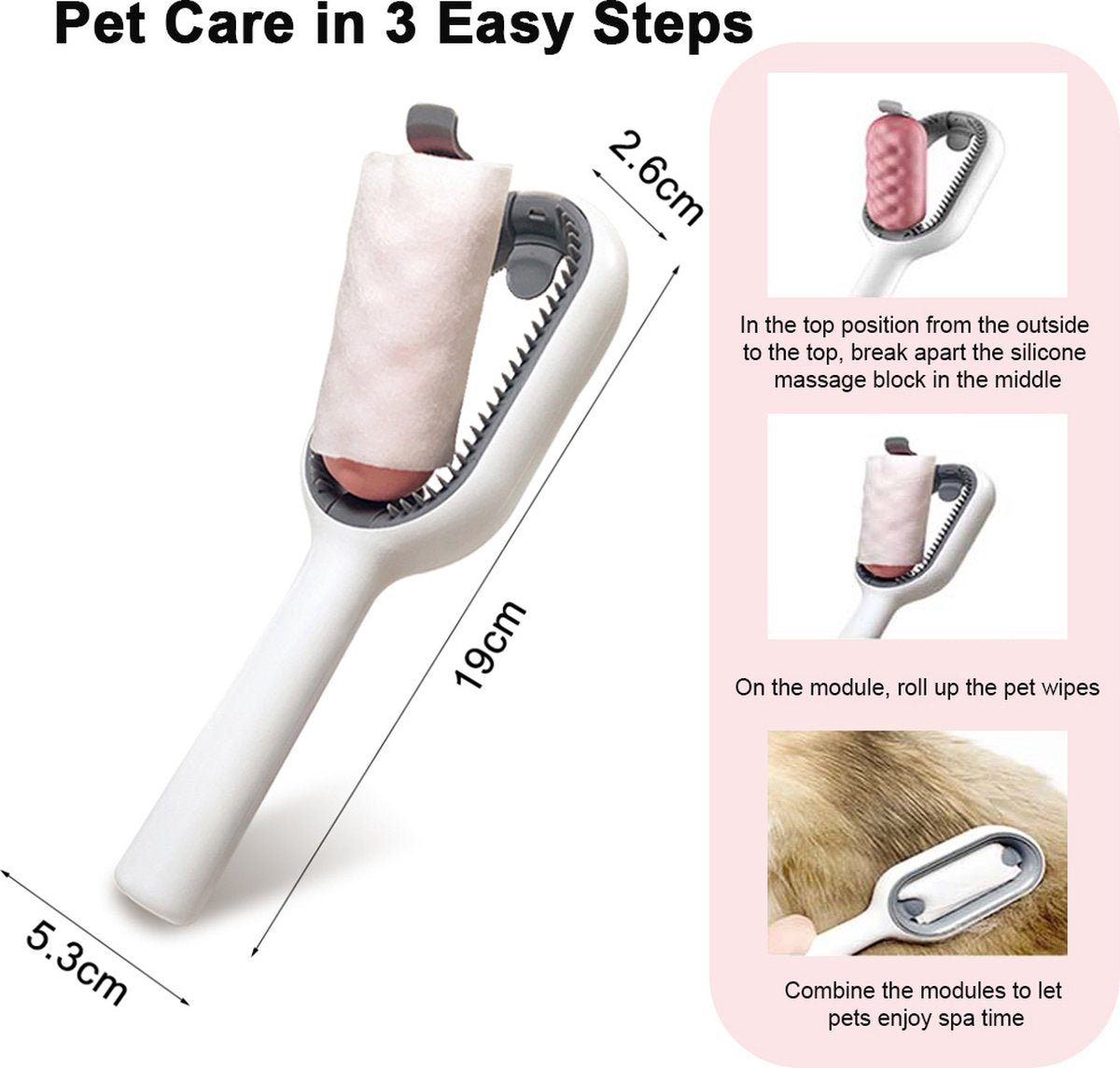 FastBrush™ Pro 3-in-1 cat brush