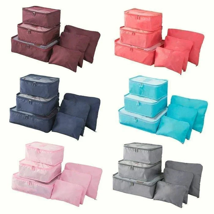 PackingCubes™ - 6 pieces of portable packing cubes for luggage