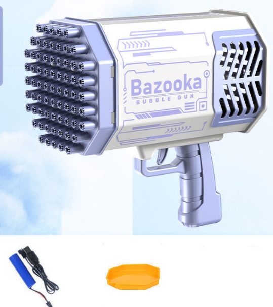 Bazooka™ - 69 hole soap bubbles machine gun with led light