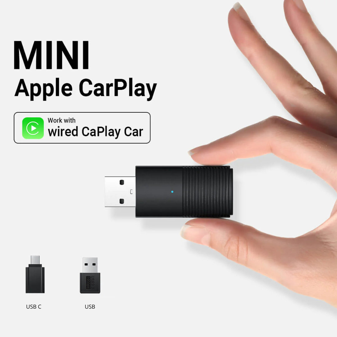 Mini Apple/Android Carplay, the wireless adapter replaces the cable in your car!