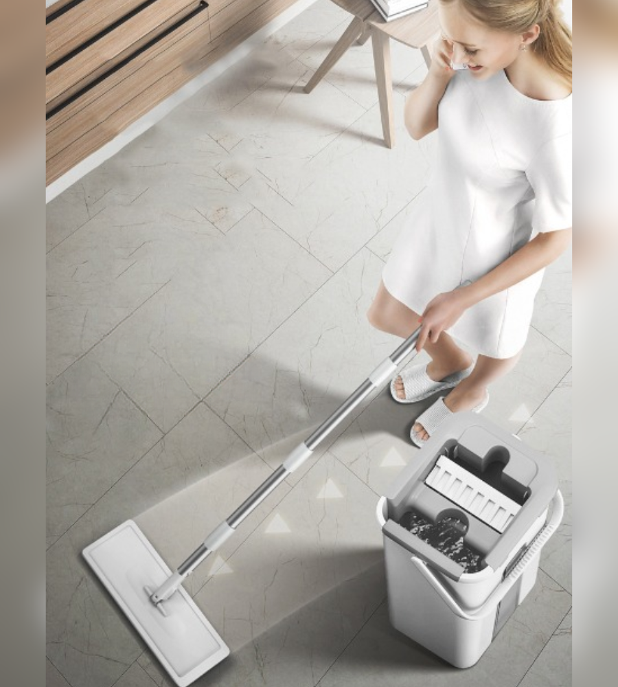 QuickClean™ | Magic floor mop with bucket