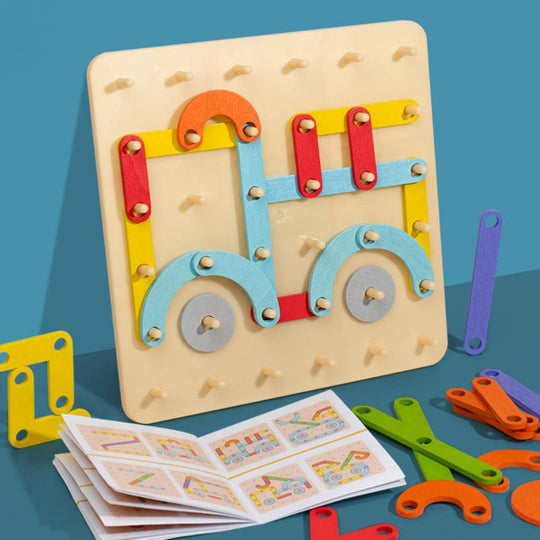 Liaao - Montessori Pegboard Puzzle - Turn playtime into learning time!