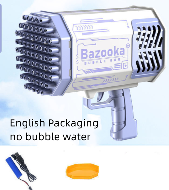 Bazooka™ - 69 hole soap bubbles machine gun with led light