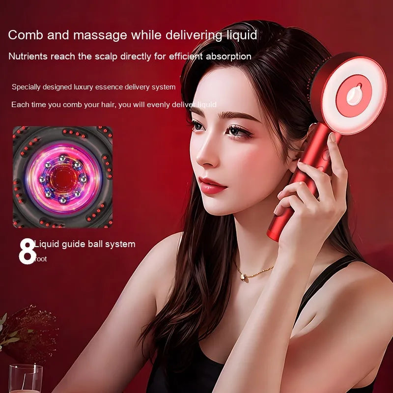 VelvetGlow Scalp Massager Comb with Infrared Hair Therapy