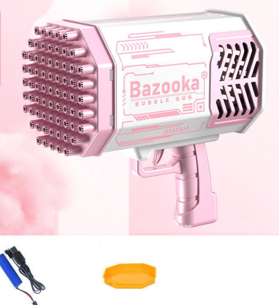 Bazooka™ - 69 hole soap bubbles machine gun with led light