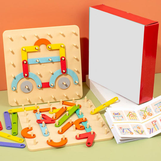 Liaao - Montessori Pegboard Puzzle - Turn playtime into learning time!