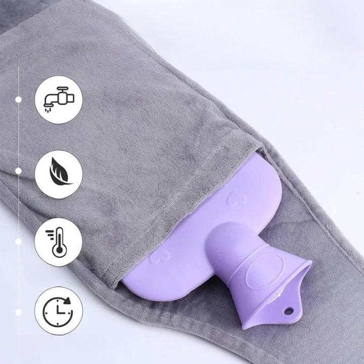 CozyTherm™ – Reusable Plush Hot Water Bottle with Hip Cushion | 50% OFF