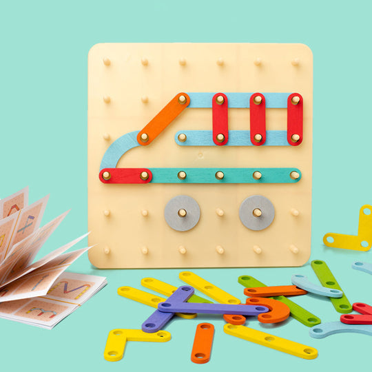 Liaao - Montessori Pegboard Puzzle - Turn playtime into learning time!