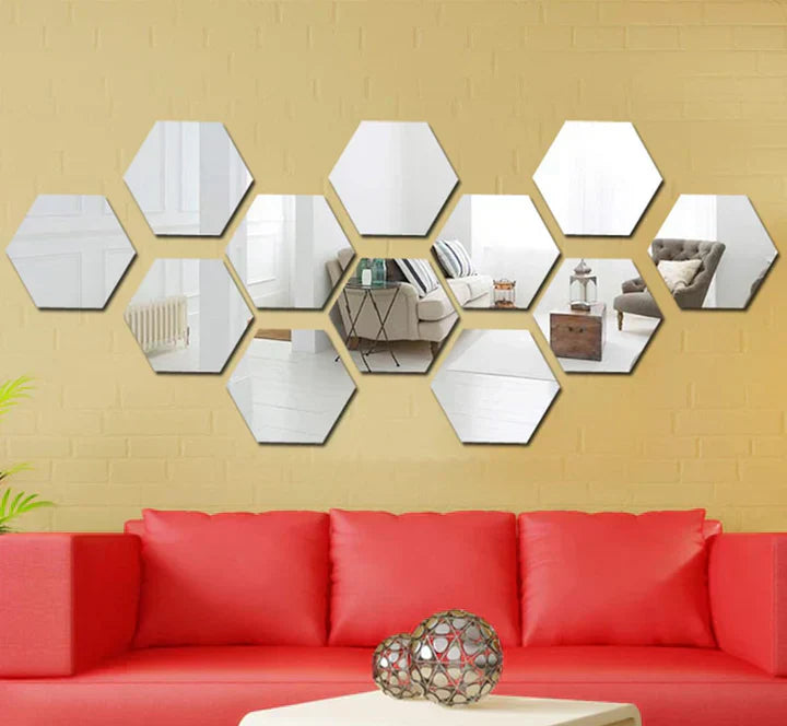 HexaGleam - Modern hexagonal mirror wall tiles [Last day discount]