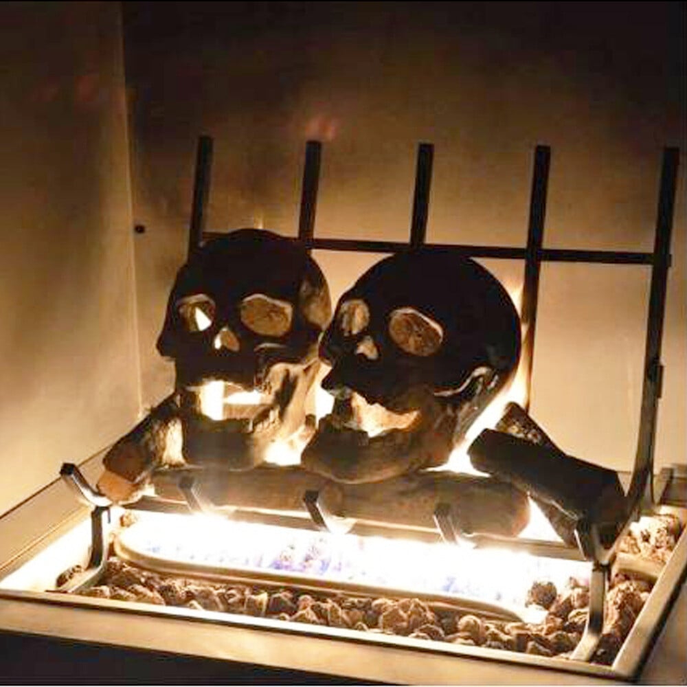 FlameSkull™ ceramic fire basket skulls (4 pcs)