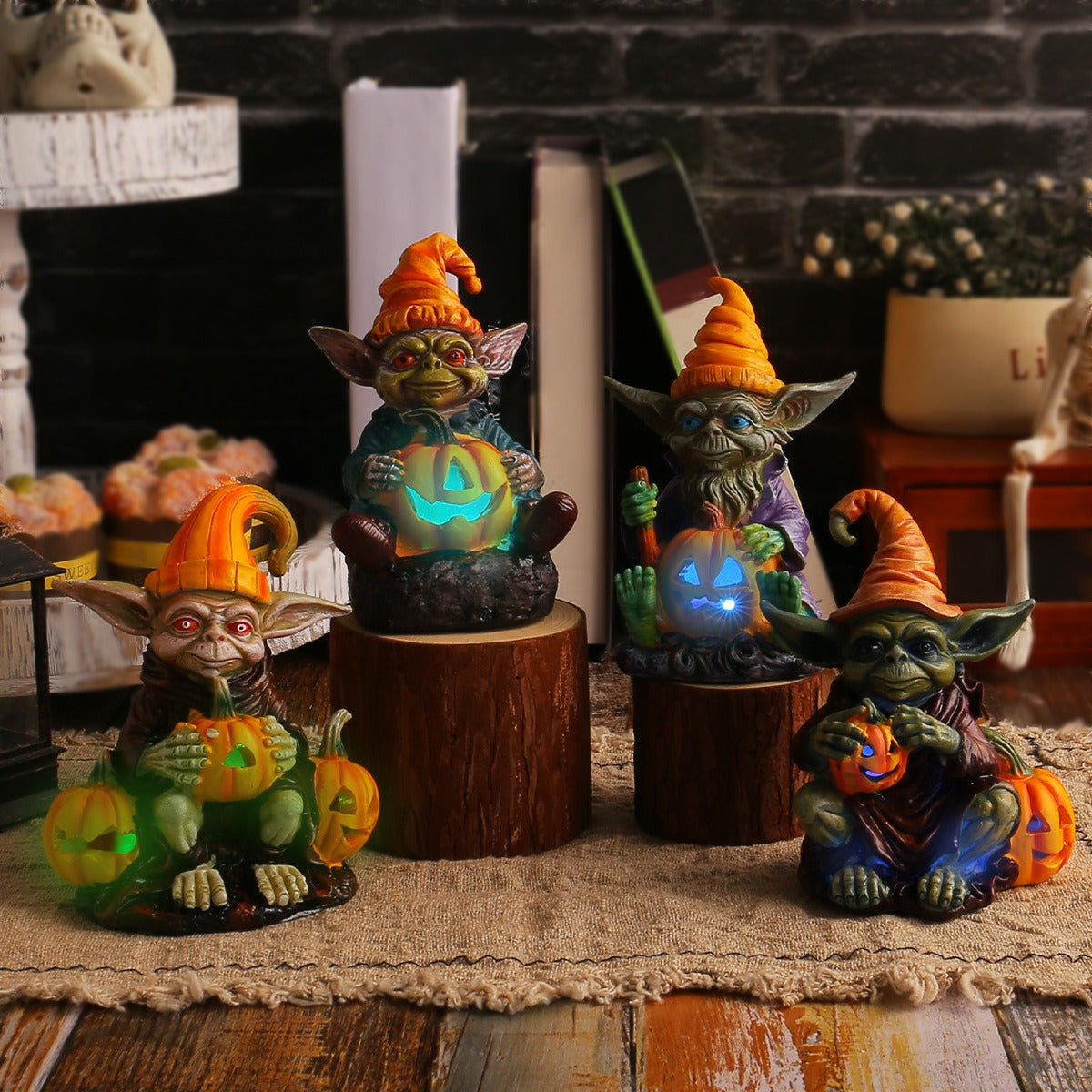 PhantomPumpkin™ 1+1 FREE | Halloween Resin Statue with Pumpkin Lamp