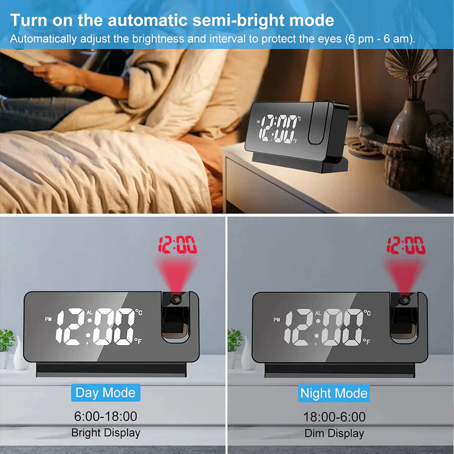 DigiClock™ Digital Projection Alarm Clock