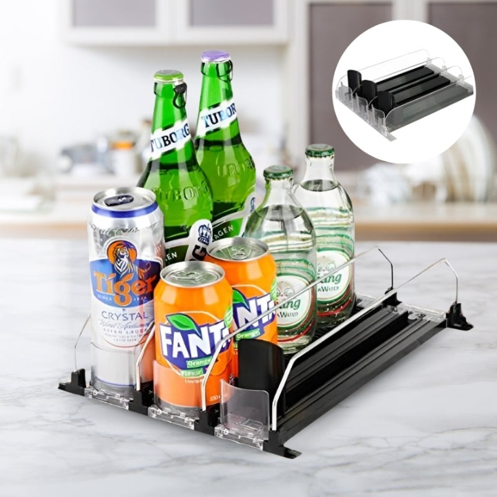 FridgeCaddy™ - refrigerator beverage organizer