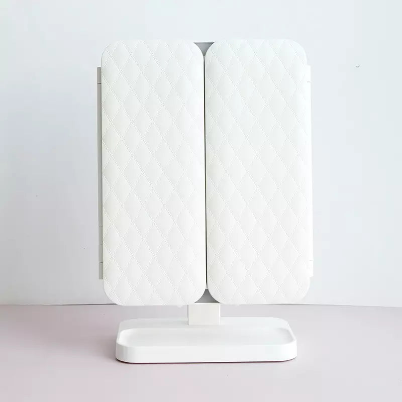 Make-up Mirror™ | Trifold Make-up Mirror with three-color LED lighting