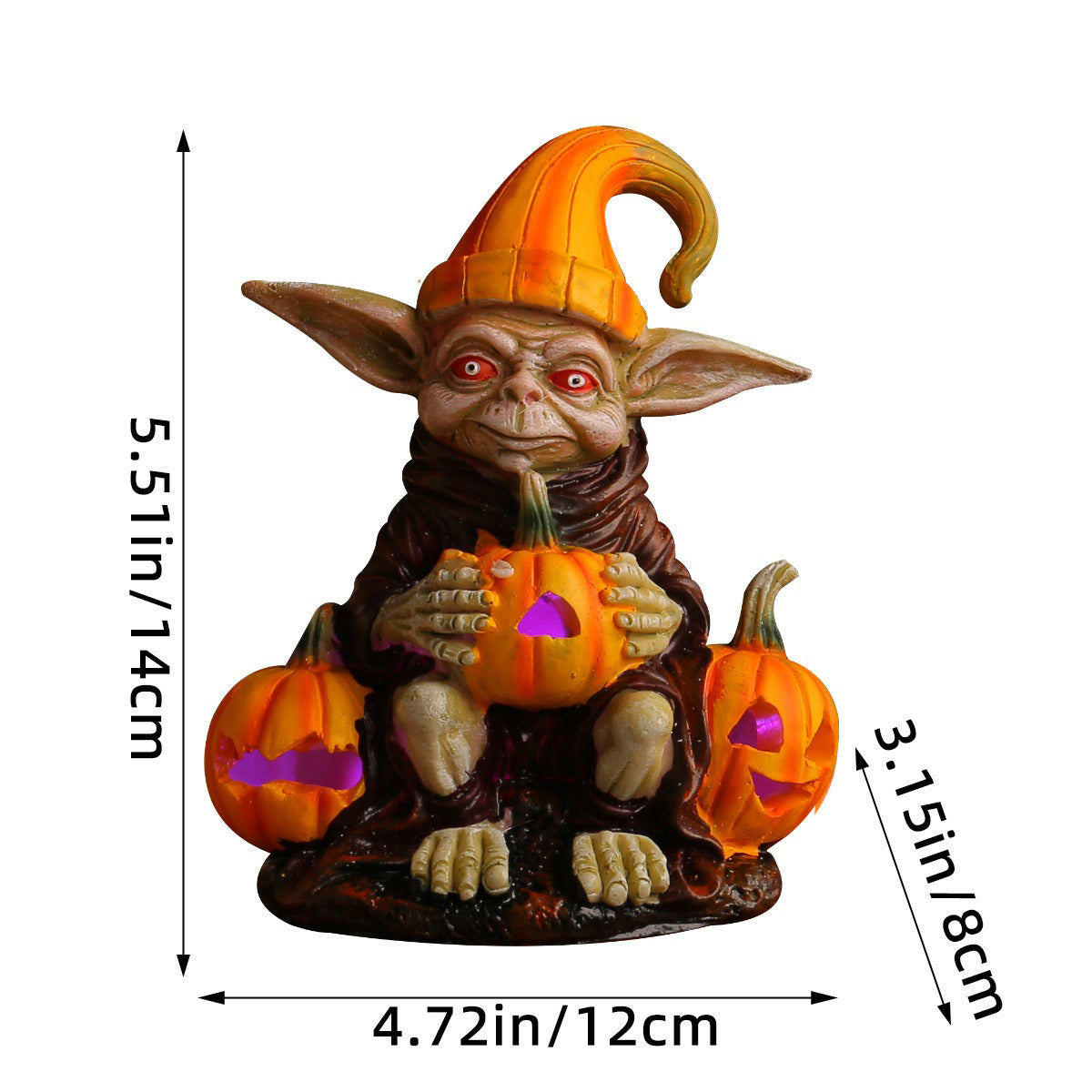 PhantomPumpkin™ 1+1 FREE | Halloween Resin Statue with Pumpkin Lamp