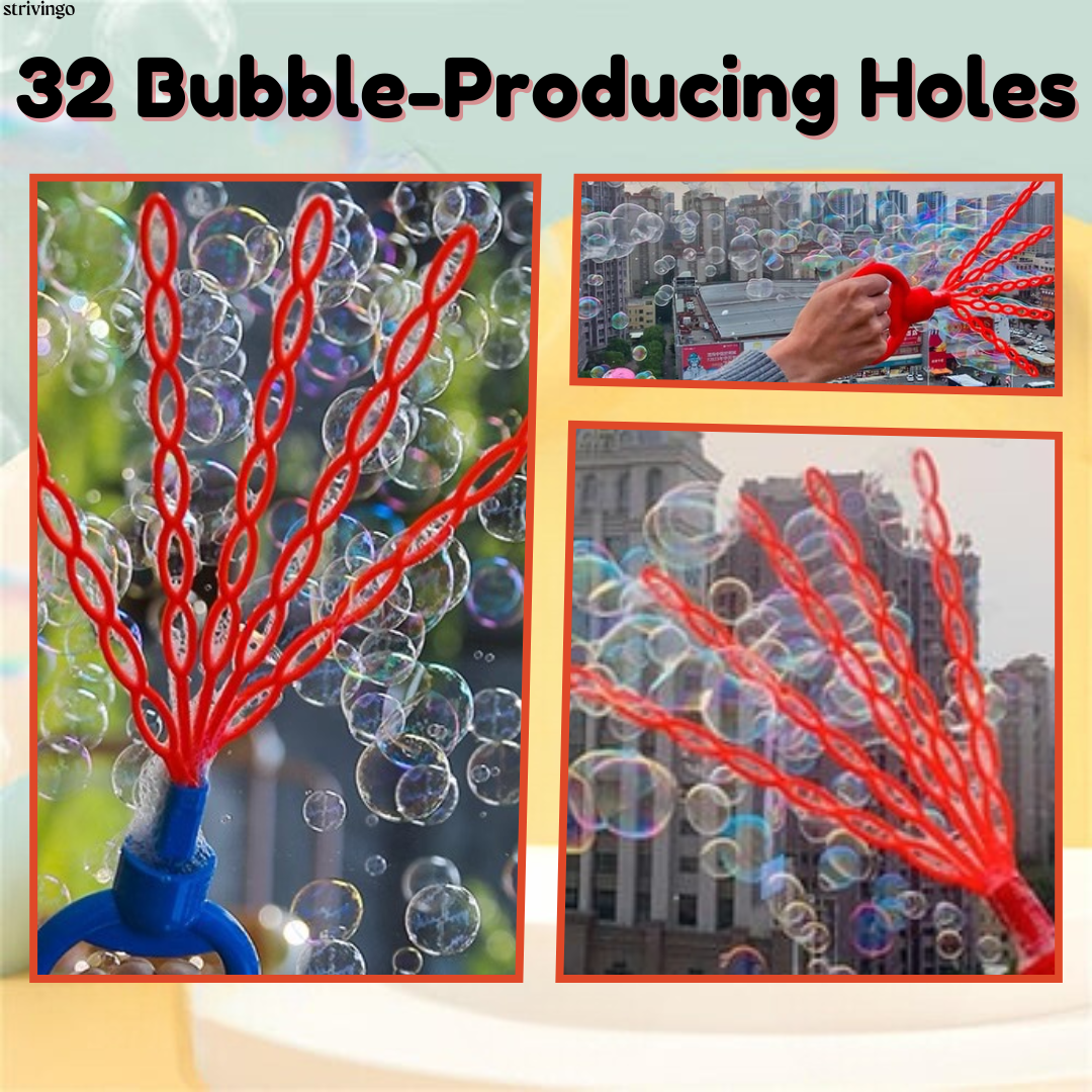 1+1 FREE | BubblesOverload™ - 32 Hole Smiling Face Bubble Stick [Last Day Discount].