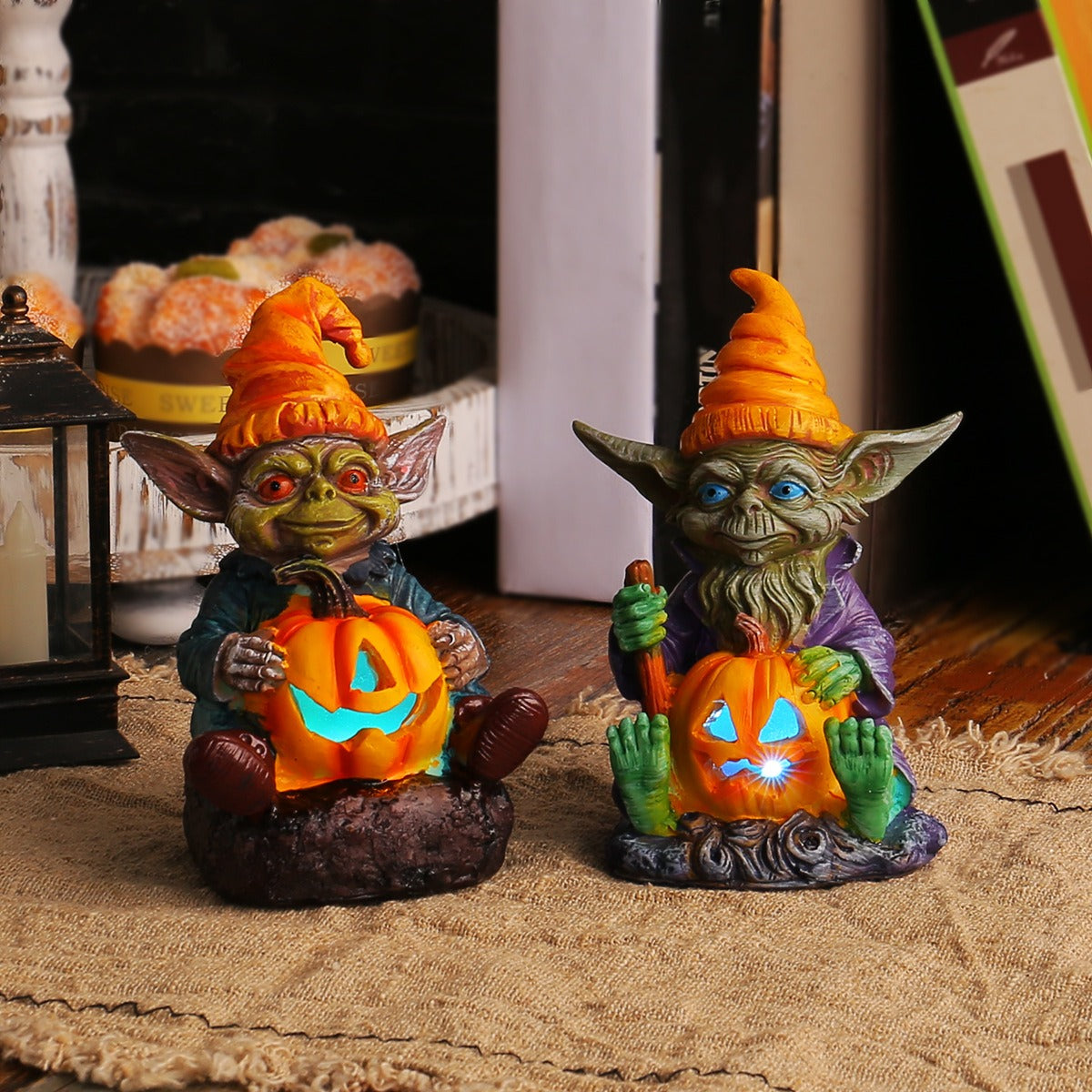 PhantomPumpkin™ 1+1 FREE | Halloween Resin Statue with Pumpkin Lamp