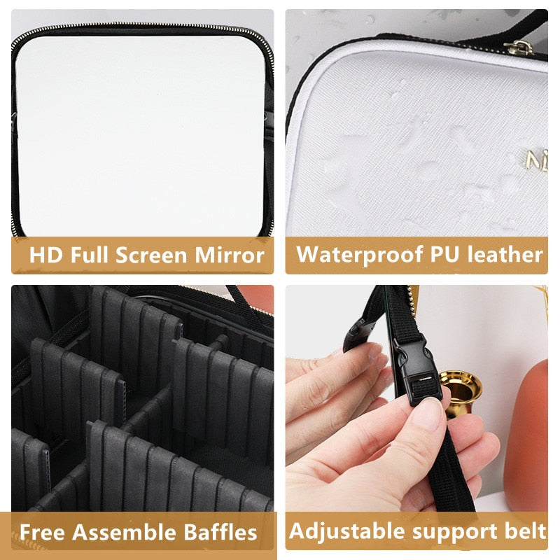 MakeUpBag™ | The makeup bag including LED mirror for every occasion!