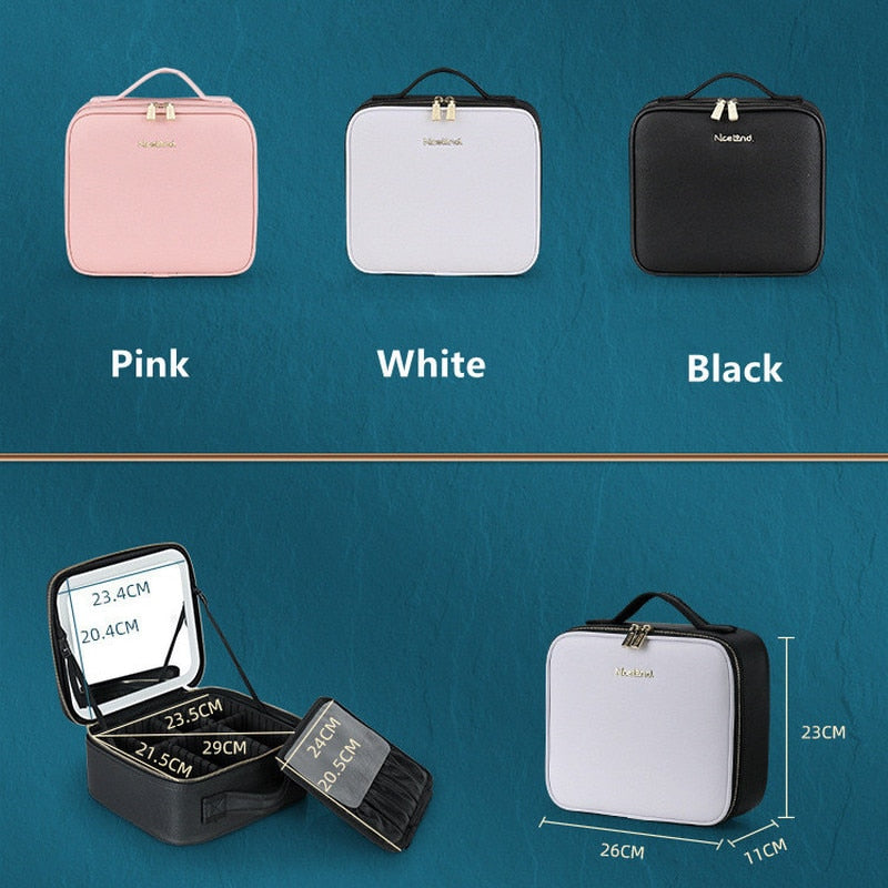 MakeUpBag™ | The makeup bag including LED mirror for every occasion!