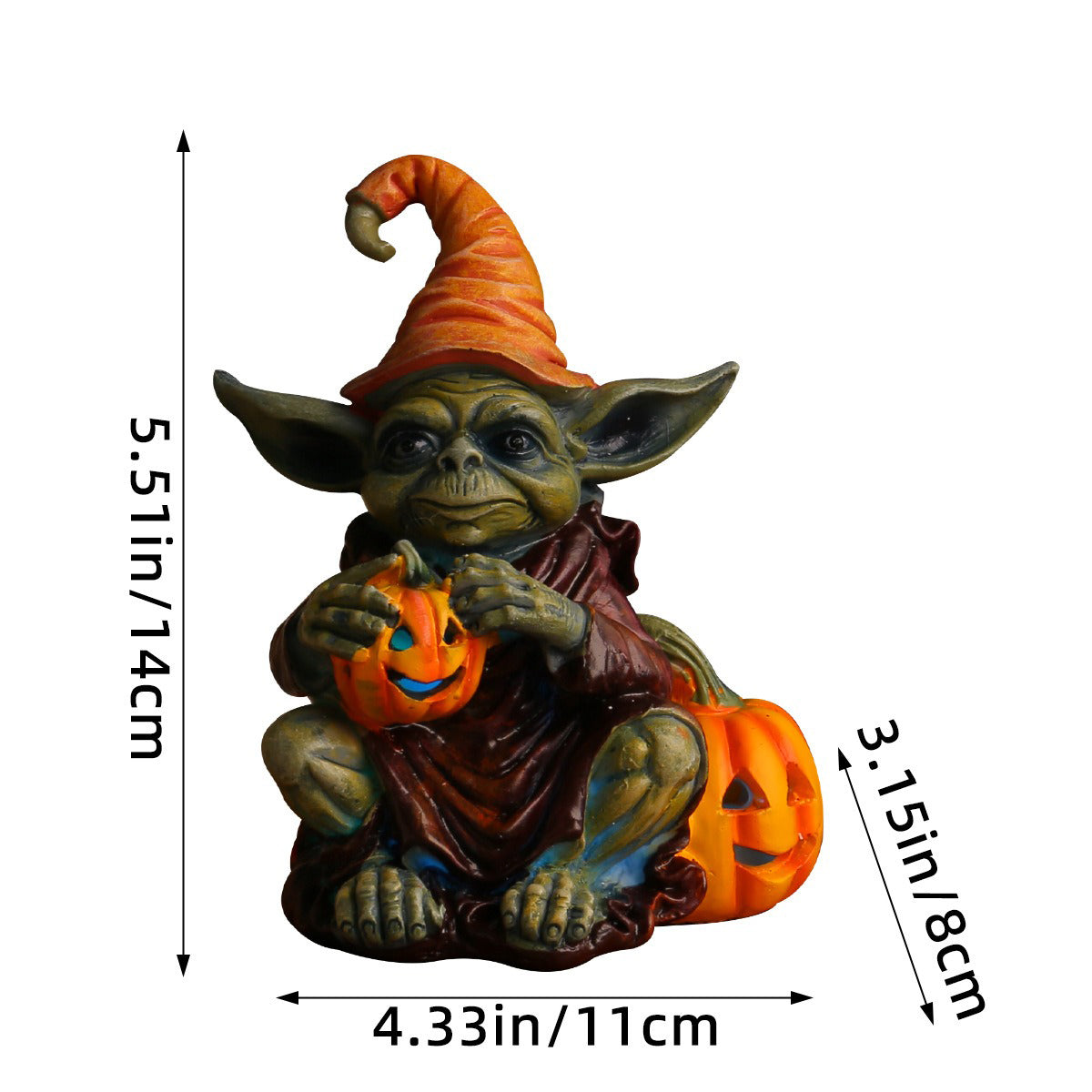 PhantomPumpkin™ 1+1 FREE | Halloween Resin Statue with Pumpkin Lamp