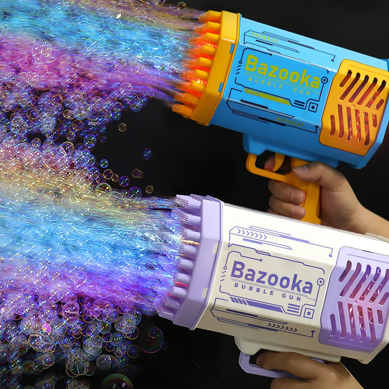 Bazooka™ - 69 hole soap bubbles machine gun with led light