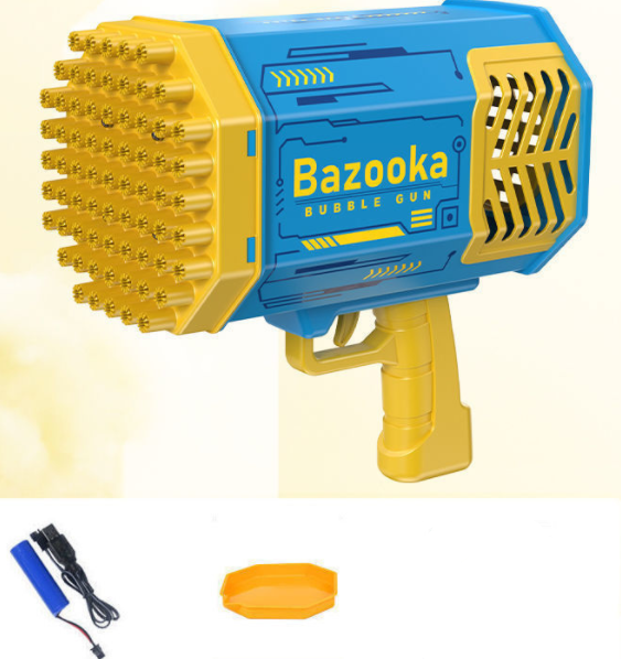 Bazooka™ - 69 hole soap bubbles machine gun with led light