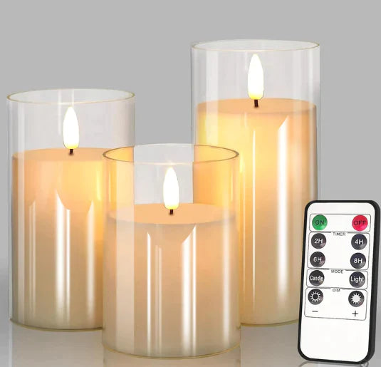 Flameless Candle - set of 3 pieces