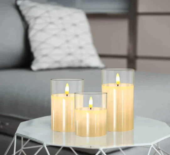 Flameless Candle - set of 3 pieces