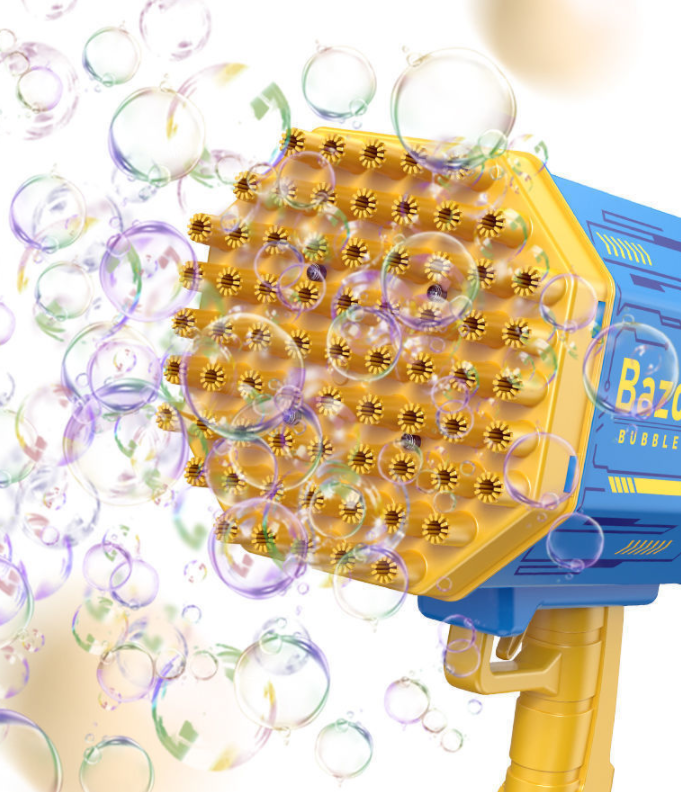 Bazooka™ - 69 hole soap bubbles machine gun with led light