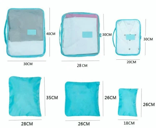 PackingCubes™ - 6 pieces of portable packing cubes for luggage