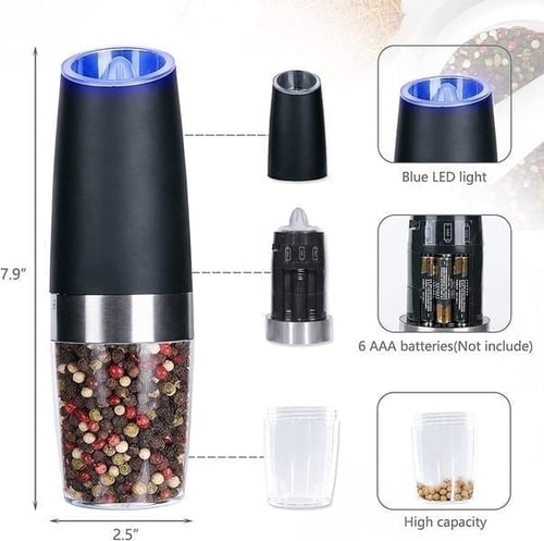 Electric Salt and Pepper Mill (stainless steel)