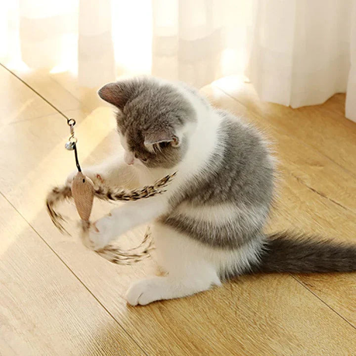 MeowFeather Toy™ - Interactive cat toy with feathers - 1+1 FREE