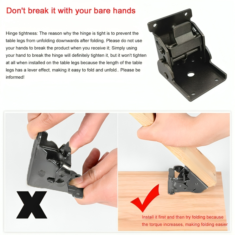 2+2 FREE | LockMount - Self-Locking Folding Hinge [Last Day Discount]