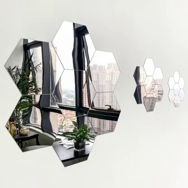 HexaGleam - Modern hexagonal mirror wall tiles [Last day discount]